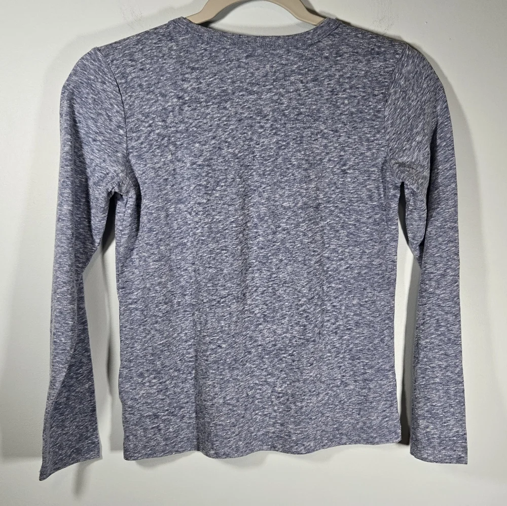 Crewcuts Girls Blue Heather Long Sleeve Lace‎ Heart Shirt NWT Size 10